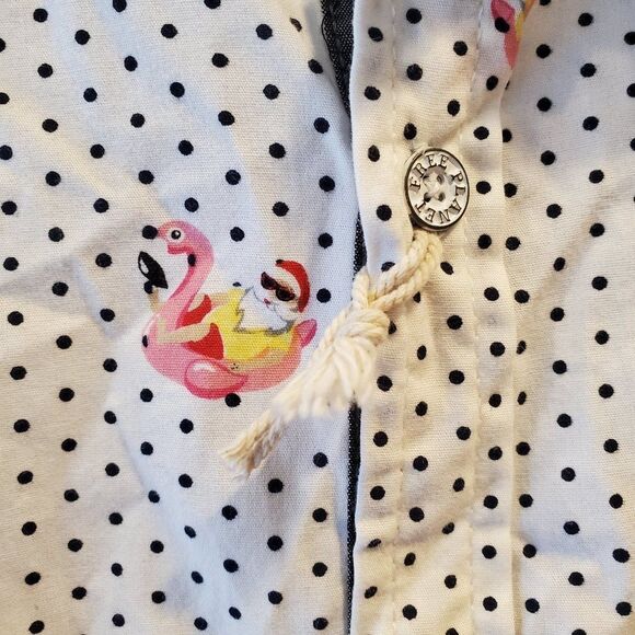 New No Tags Free Planet Polka Dots Santa riding Flamingo Shirt Mens Size M - Picture 4 of 4
